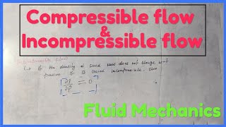 Compressible amp Incompressible flowFluid Mechanics [upl. by Kahlil]