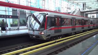 Metro Praha  Prague at station Střížkov Linka C HD [upl. by Hewet]