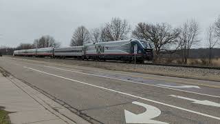 Amtrak Wolverine 350  Galesburg Michigan 1824 [upl. by Lubbi575]