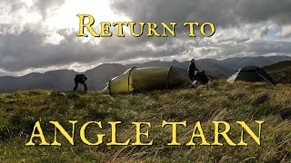 Angle Tarn Wild Camp  Lake District  Hiking  Wet and Windy Weather  Hiking [upl. by Anidam]