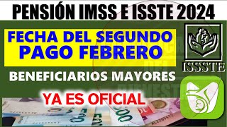 🔥📢 Pensión IMSS e ISSSTE💸🥳FEBRERO FECHA DE PAGO 2024 este día DEPÓSITAN Adultos Mayores [upl. by Alene767]