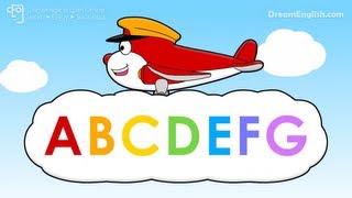 ABC Song Capital Letters Learning for Kids Little Flyers [upl. by Schinica]