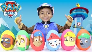 Paw Patrol Play Doh Eggs LEARNING COLORS with Toy Surprises Mystery Toys [upl. by Aridaj]