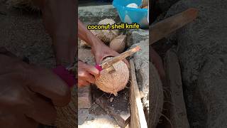 Coconut shell knife Remove the coconut from the shell [upl. by Serle172]