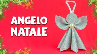 Come fare un Angelo di Natale in gomma crepla  Lavoretti per Natale fai da te  DIY Christmas Angel [upl. by Sirron]