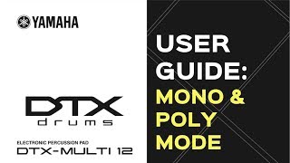 YAMAHA DTX MULTI 12  MONO amp POLY MODE [upl. by Dael]