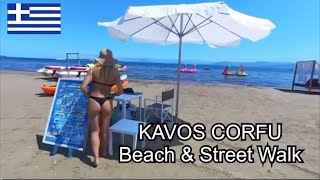 KAVOS Beach CORFU amp Street Walk in 360°  Our first day [upl. by Maker]