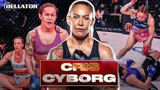 Cris Cyborg Finishes In Bellator ⏱ 👊💥 [upl. by Icul42]