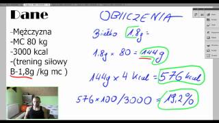 Jak obliczyć białko węglowodany tłuszcze w diecie Kalorie gramy procenty [upl. by Clarine]