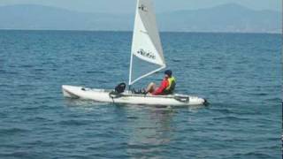 Hobie mirage Oasis solo sailing [upl. by Aifoz]