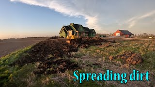 Spreading Dirt With The Dozer To Shape A Yard [upl. by Avis]