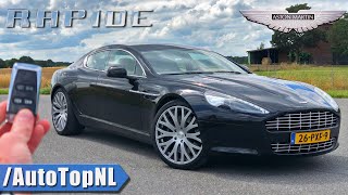 ASTON MARTIN Rapide V12 REVIEW on AUTOBAHN NO SPEED LIMIT by AutoTopNL [upl. by Sikleb]