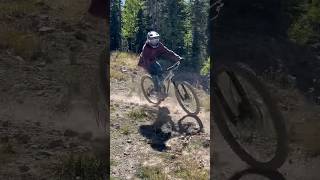 gapping a drop at brain head ​⁠BrianHeadResort bicycle biker mtb downhill downhillmtb [upl. by Ettener319]