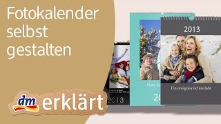 Die dm Fotokalender auf FotoParadies Terminkalender Tischkalender und mehr selbst gestalten [upl. by Redlac]