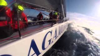 Ragamuffin 100 hitting 38 knots in 2014 Sydney Hobart Race [upl. by Zach223]