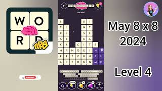 Wordbrain May 2024 8X8 Puzzles Level 4 Solution [upl. by Alaik]