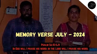 Memory Verse July 2024 🧠✝️📖  3rd Week  Christ Magnifiers Bible Church [upl. by Yrrac]