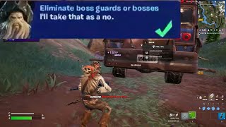 Eliminate boss guards or bosses Fortnite [upl. by Deerdre676]