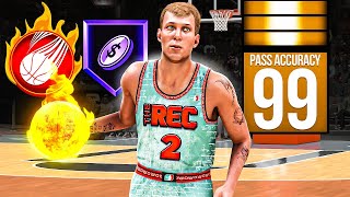 99 PASS ACCURACY  HOF DIMER in the RANDOM REC is UNSTOPPABLE NBA 2K24 [upl. by Znerol551]