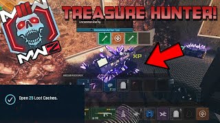 MWZ quotTREASURE HUNTERquot OPEN 25 LOOT CACHES EASY SOLO GUIDE MW3 [upl. by Ahsilrac]