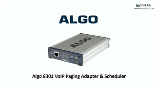 Algo 8301VoIP Paging Interface Schedular [upl. by Nihsfa97]