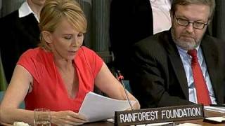 Trudie Styler on UN Climate Change panel  Part 1 [upl. by Sinnal]