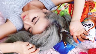 Australian Chinese Tries American Snacks ♥ 13 Snacks in 5 Minutes ♥ Wengie [upl. by Joni]