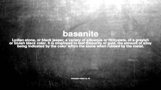 What does basanite mean [upl. by Aissila779]