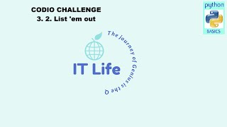 Python Codio Challenge 3 2 List em out [upl. by Bowen150]