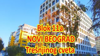 Novi Beograd  blok 11a  kompleks novih zgrada u ulici Trešnjinog cveta  oktobar 2021 [upl. by Enial495]