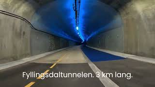 Sykkelvei og sykkeltunnel FløenFyllingsdalen [upl. by Atiuqiram146]