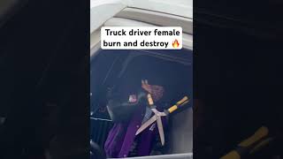 Truck driver female burns trainer things explorepage truckdriver fypシ゚viral fypシ゚viral shorts [upl. by Reerg]