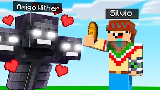 ¡Minecraft PERO los MOBS me AYUDAN 😂💚🎁 SILVIOGAMER MINECRAFT PERO [upl. by Airrat674]