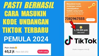 PASTI BERHASIL CARA MEMASUKAN KODE UNDANGAN TIKTOK PEMULA TERBARU 2024 [upl. by Gregor368]