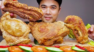 CRISPY PORK CHICHARON  MUKBANG ASMR  PUTOK BATOK  ALFIE EATS [upl. by Kaufmann]