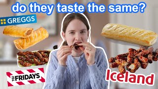 Restaurant food vs Supermarket dupe Greggs TGI Fridays vs Iceland [upl. by Chevy692]