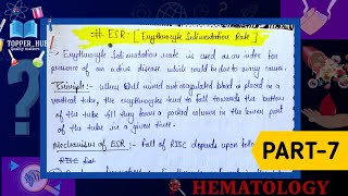 Erythrocyte sedimentation rate  esr test in hindi  western green method  wintrobe method [upl. by Ardnosac]