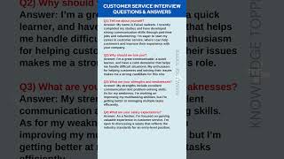 Customer Service Interview Questions and Answers [upl. by Cutlerr]