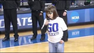 Blind Disabled girl sings National Anthem [upl. by Clari]