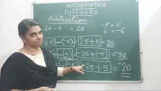 CLASS 6 MATHS SUBTRACTION OF INTEGERS🔥🔥🔥EASY🔥🔥METHOD🔥 [upl. by Isia]