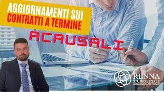 Aggiornamenti sullacausalità nei contratti di lavoro a tempo determinato [upl. by Riley]