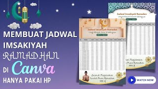 CARA MEMBUAT JADWAL IMSAKIYAH di CANVA [upl. by Yvor773]