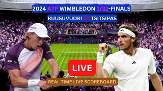 STEFANOS TSITSIPAS vs EMIL RUUSUVUORI Live Score Update  Today Tennis 2024 ATP Wimbledon 132Final [upl. by Jourdan]