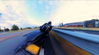 Sunset Cruise  YAMAHA R1 AKRAPOVIC  QUICKSHIFTER 4K [upl. by Niven496]