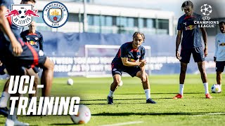 Champions LeagueAbschlusstraining 🇪🇺⚽ RB Leipzig vs Manchester City [upl. by Ollopa]