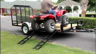 ATV Side Load Ramps on a PJ Utility Trailer [upl. by Isnan]