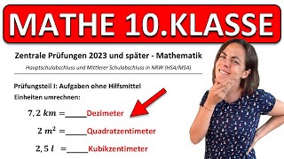 🚀🚀🚀 Schaffst DU die NEUE 10er PRÜFUNG 2023 für den SCHULABSCHLUSS  Einheiten umrechnen [upl. by Caplan230]