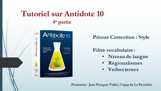 Tutoriel Antidote 10 4e partie  Le vocabulaire [upl. by Sulokcin885]