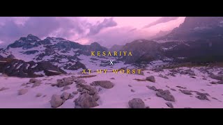 Kesariya X At my worst Mashup Lyrical Video  Dev Bhawsar  Aesthetic Lofi [upl. by Yur]