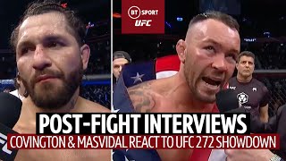 quotWhere You At Dustin Poirierquot Colby Covington amp Jorge Masvidal PostFight Interviews 👀 [upl. by Ailices]